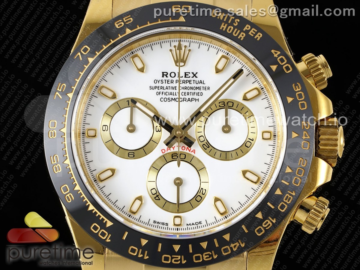 Daytona 116518 APSF Quadrante bianco su cinturino in gomma Oysterflex SH4130 - immagine 4