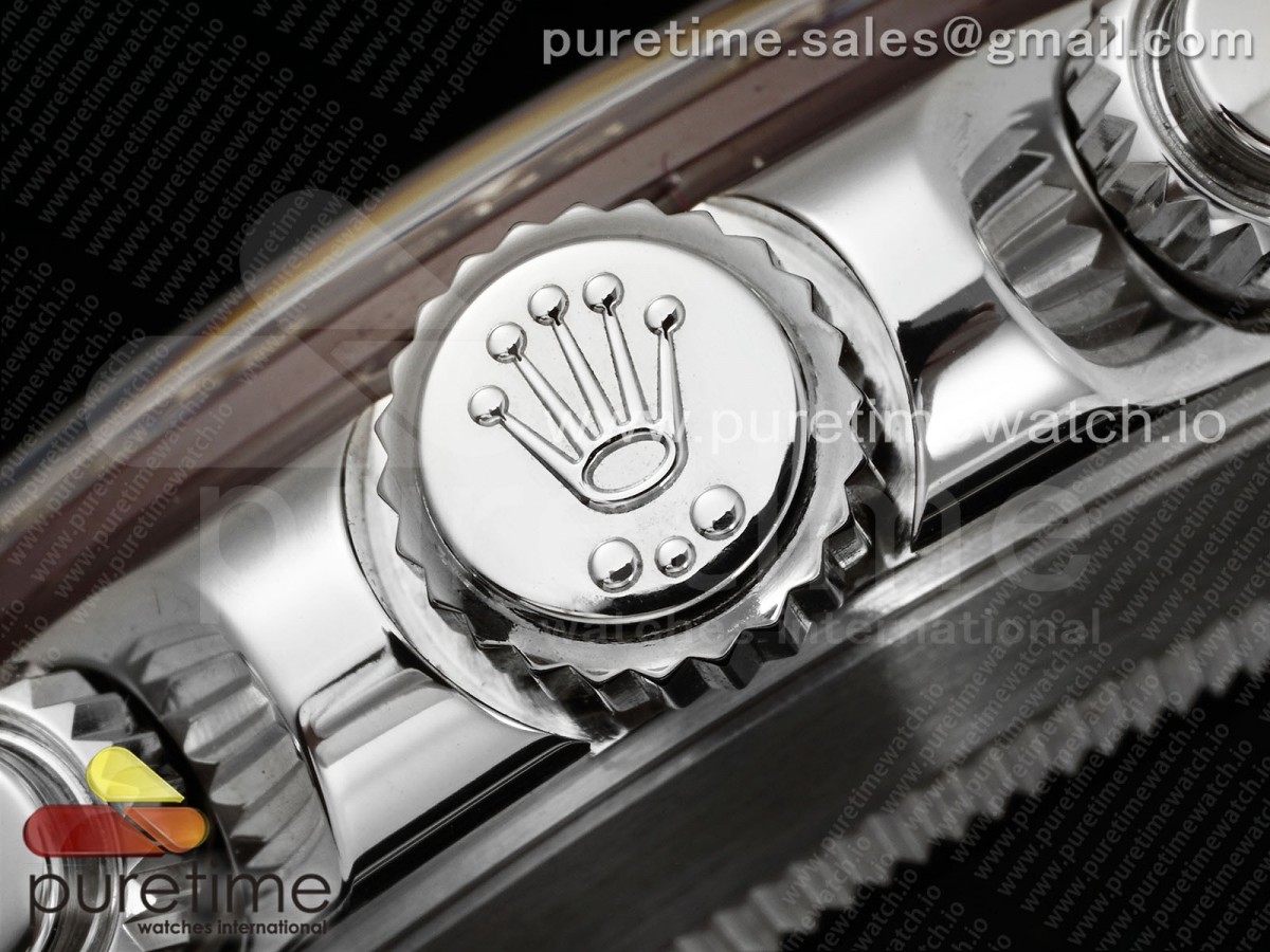 Daytona 116506 Brown Ceramic KING Ice Blue Crystal Dial on SS Bracelet SH4130 - Image 18