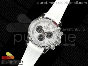 AET Daytona Sapphire GETF Meteorite Dial on White Rubber Strap SA4130